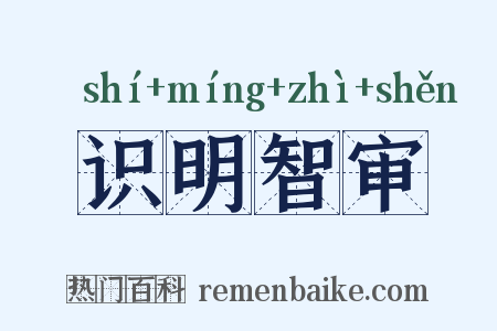 识明智审是什么意思的图片